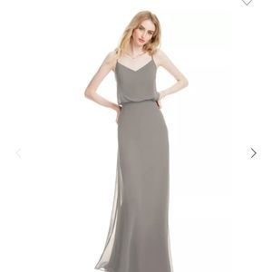Desert grey bridesmaid dress - bill levkoff NWT
